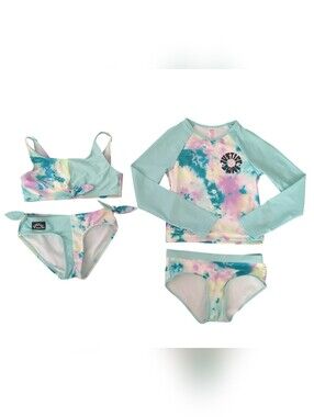 Two Sets Justice Girls 2-Piece Swimsuits (Size S/7/8)